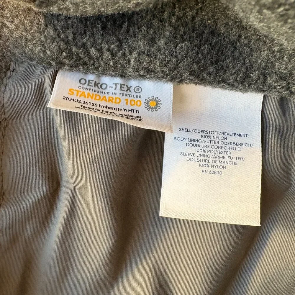 Lands End jacket with stowaway hood and seat M gray - Picture 3 of 4